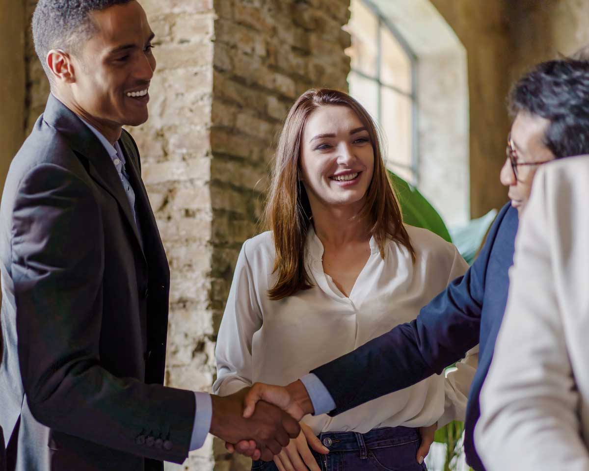 business people shaking hands