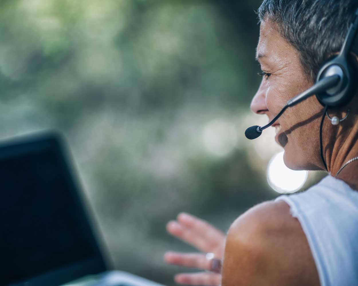 Remote Support Services Woman with headset