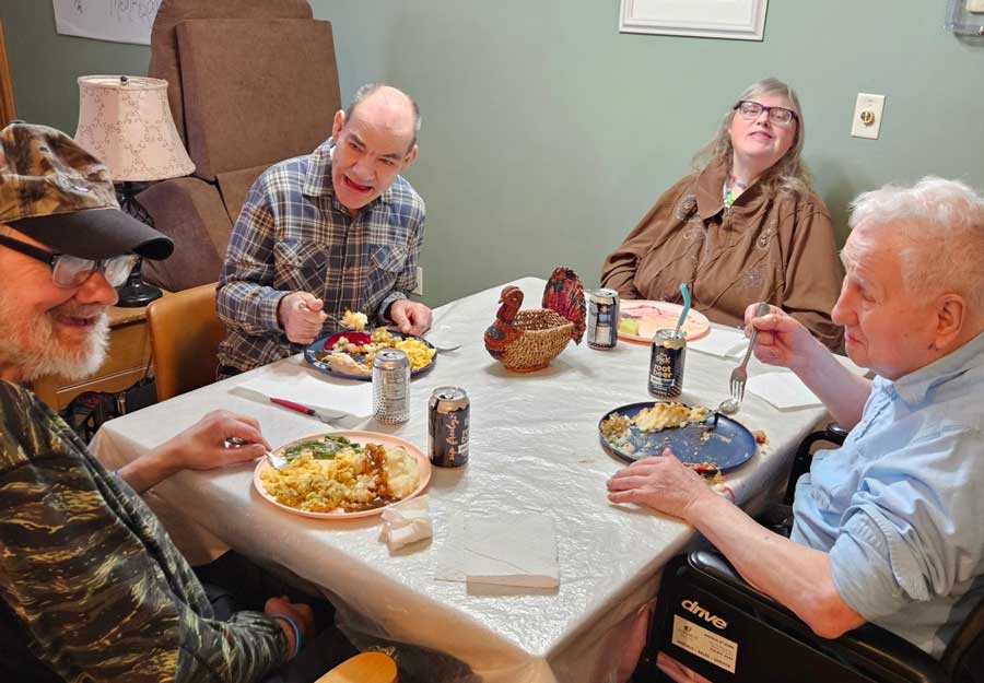 Residents at Aurora Wisconsin Home Eating Dinner